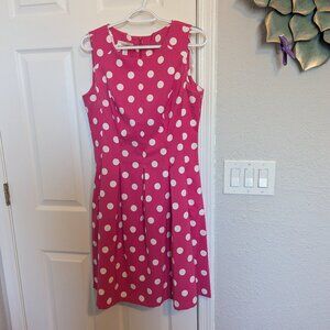 Retro Sass in Pink Polka Dots!! | Fit & Flare with POCKETS!! | Dressbarn | 12